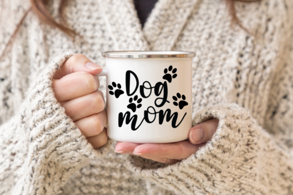 Dog Mom with Paws Svg for Modern Graphics and Crafts