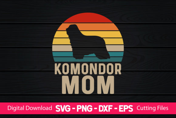 Komondor Mom Graphics for Crafts and Creative Projects
