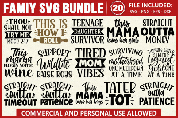 Mom,Dad,Familly SVG Bundle Vol 13 for Crafts and Graphics
