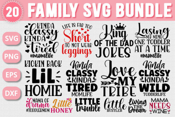 Mom,Dad,Familly SVG Bundle Vol 7 for Crafts and Graphics