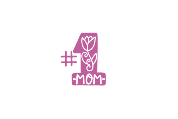 Number1 Mom SVG Cut File for Crafts and Graphics