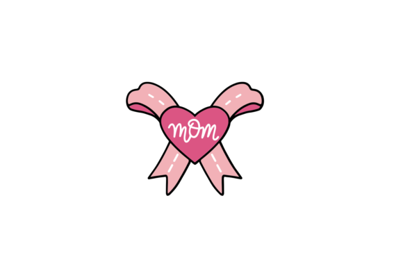 Ribbon Mom SVG for Crafts and Graphics